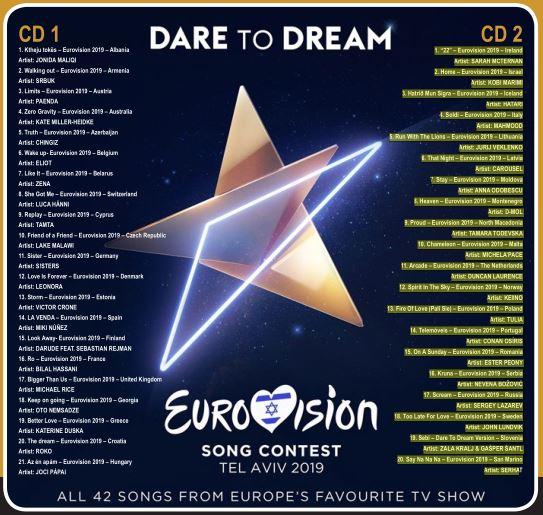  - DARE TO DREAM - EUROVISION SONG CONTEST 2019 - 2 CD -
