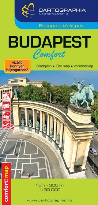 - - Budapest Comfort Vrostrkp - 1:30 000 - Vizll, Knnyen Hajtogathat -