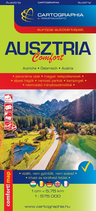 - - Ausztria Comfort Trkp 1:575 000 (Comfort! Map, Vzll)
